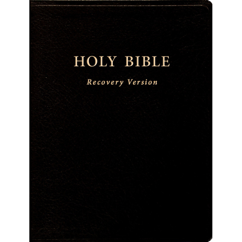 Holy Bible Recovery Version (With footnotes, Black, Bonded leather, 10" x 7 1/8")