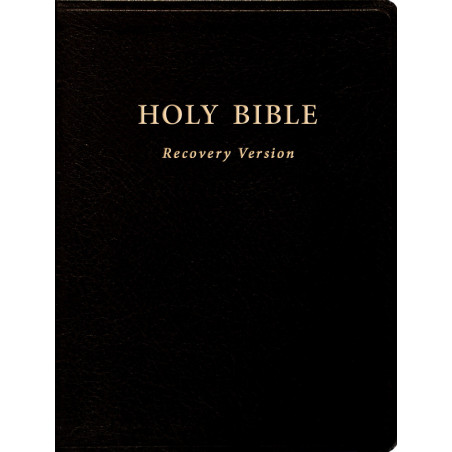 Holy Bible Recovery Version (With footnotes, Black, Bonded leather, 10" x 7 1/8")