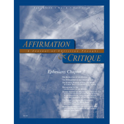 Affirmation and Critique, Vol. 23, No. 2, Fall 2018 - Ephesians Chapter 3