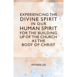 Experiencing the Divine Spirit in Our Human Spirit for the...