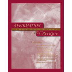 Affirmation and Critique, Vol. 27, No. 1, Spring 2022 –...