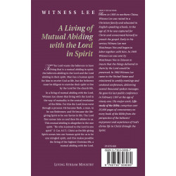 Living of Mutual Abiding with the Lord in Spirit, A