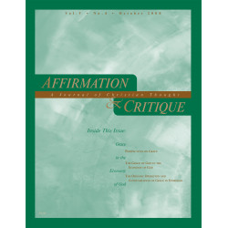 Affirmation & Critique, vol. 05, no. 4, October 2000—Grace in...