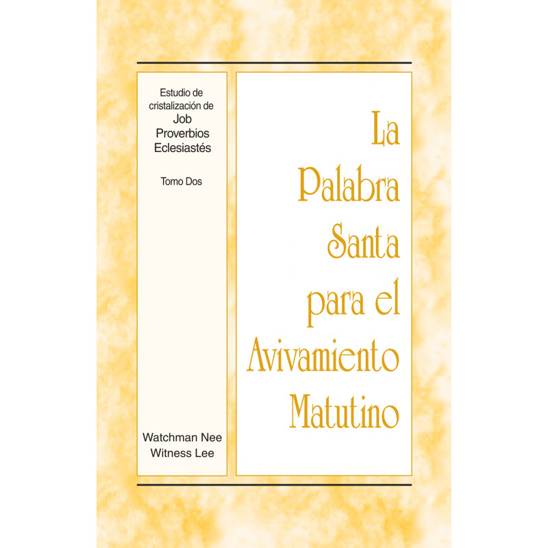 PSAM: Estudio de cristalización de Job, Proverbios y Eclesiastés, tomo dos