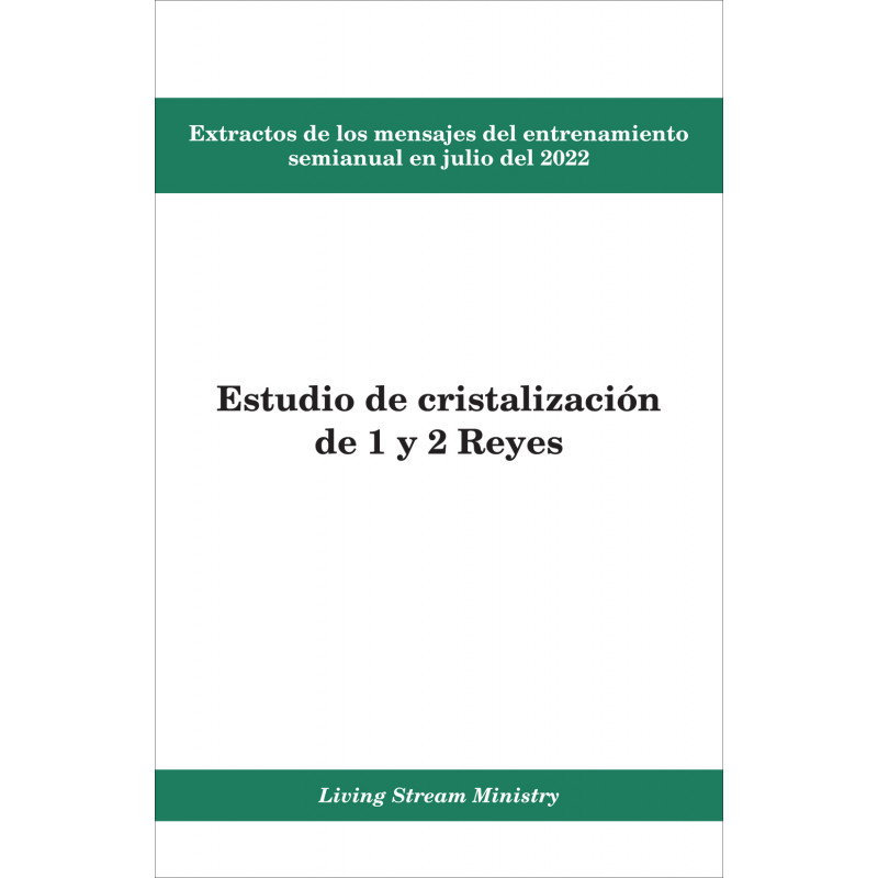 Extractos de los mensajes del entrenamiento – Estudio de cristalización de 1 y 2 Reyes