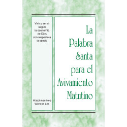 PSAM: Vivir y servir según la economía de Dios con respecto a...