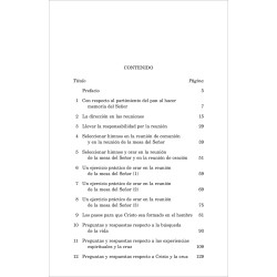 Pautas para la reunión de la mesa del Señor y la búsqueda en vida