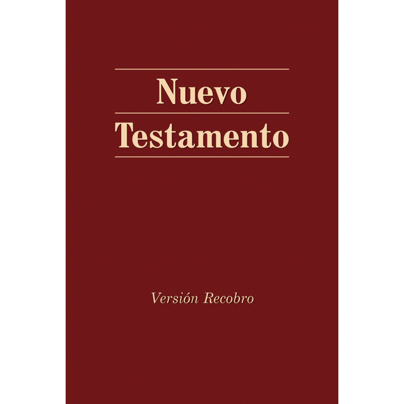 Nuevo Testamento Versión Recobro (tamaño bolsillo, 3.5" x 5.125", granate, sólo texto)