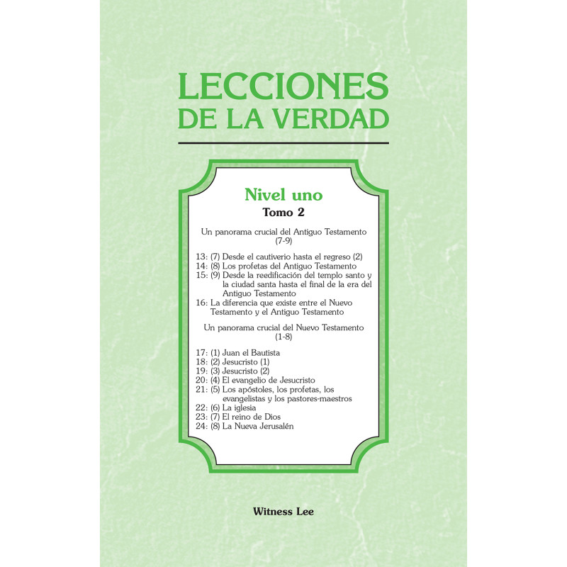 Lecciones de la verdad, nivel 1, tomo 2