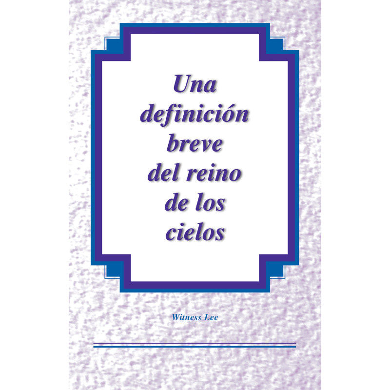 Definición breve del reino de los cielos, Una