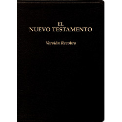 Nuevo Testamento, Versión Recobro (Piel fabricada, 7" x 4 7/8", negro, con notas)